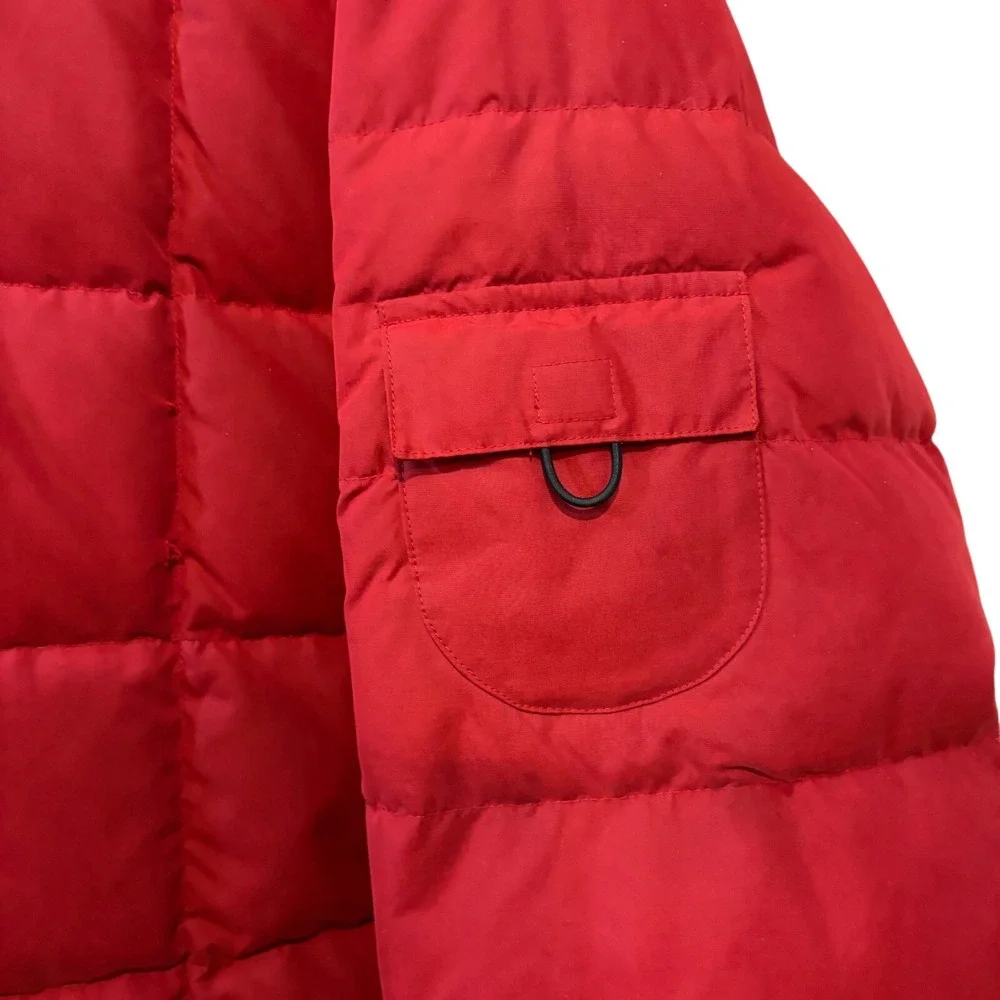 Eddie Bauer VTG Red Puffer Goose Down‎ Jacket Hooded Outdoor Outfitters Size XXL